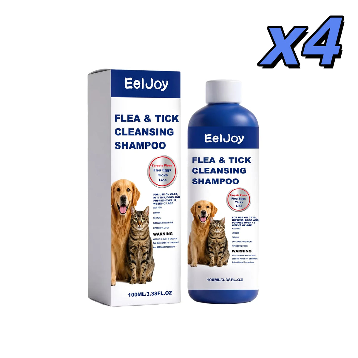Pet Flea Tick Lice Removal Shampoo Deep Cleansing Dander Removing Deodorizing Anti-Itch Anti-Parasite Dog Cat Bath Shampoo 100ml