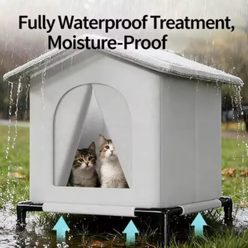 Stray Cat Dog House Waterproof Outdoor Winter Warm Pet Cave Sleeping Beds Home Foldable Washable for Small Dog Puppy Supplies