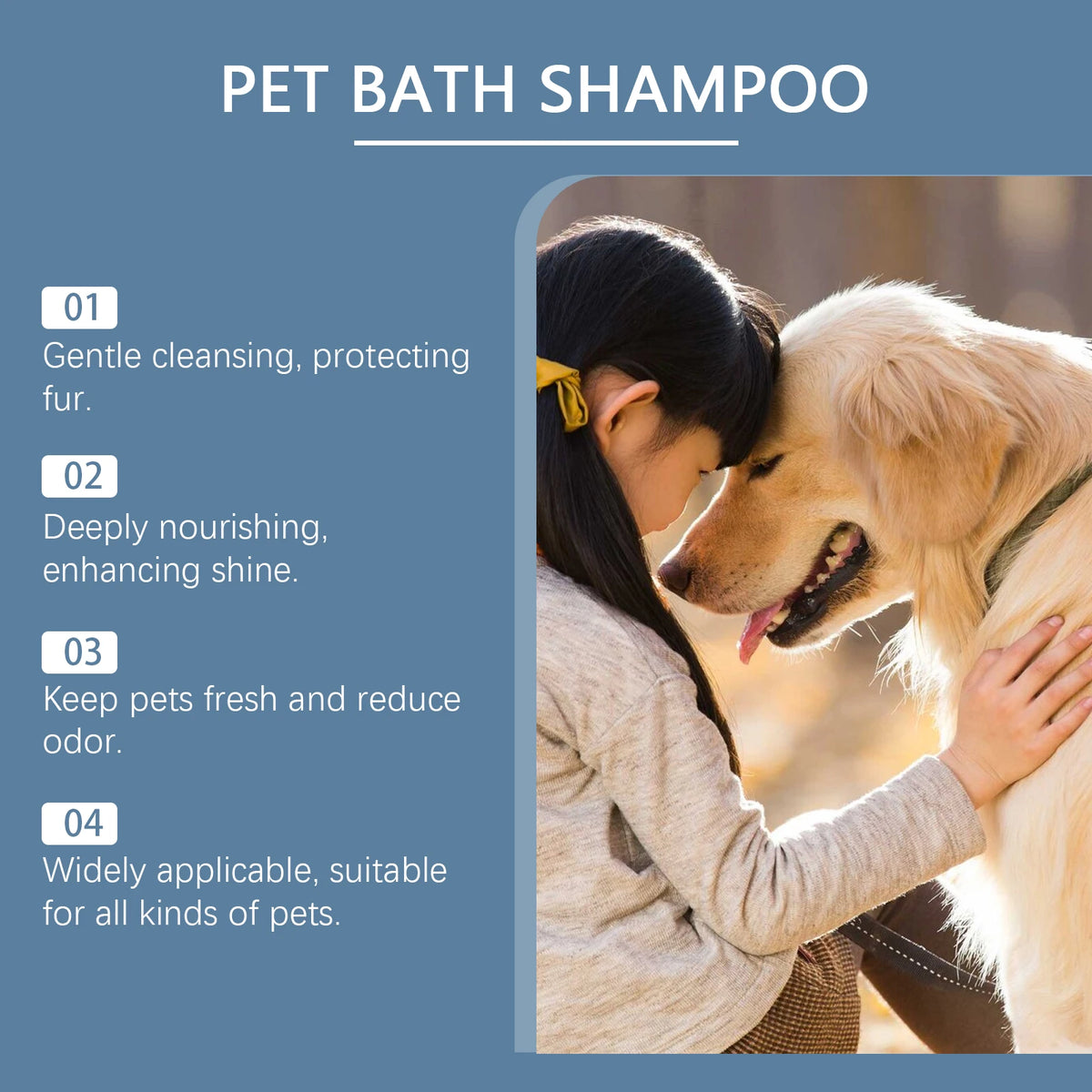 Pet Shampoo Mild Non-Irritating Anti-Mite Deodorizing Deep Cleansing Moisturizing Cats Dogs Hair Care Odor Reducing Shower Gel