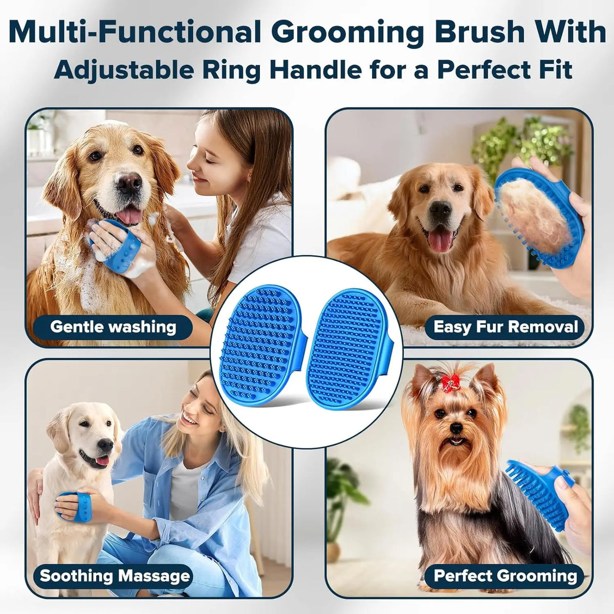 6PCS Pet Grooming Kit for DogsCats  Dog Washing Gloves Bath Brush Bath Gloves Shampoo Brush Pet Grooming Gloves Bath Supplies