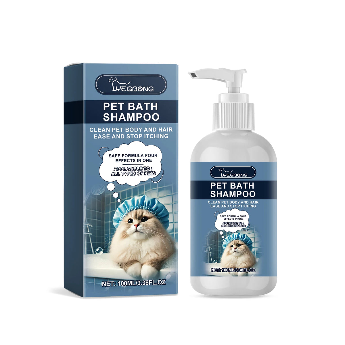 Pet Shampoo Mild Non-Irritating Anti-Mite Deodorizing Deep Cleansing Moisturizing Cats Dogs Hair Care Odor Reducing Shower Gel