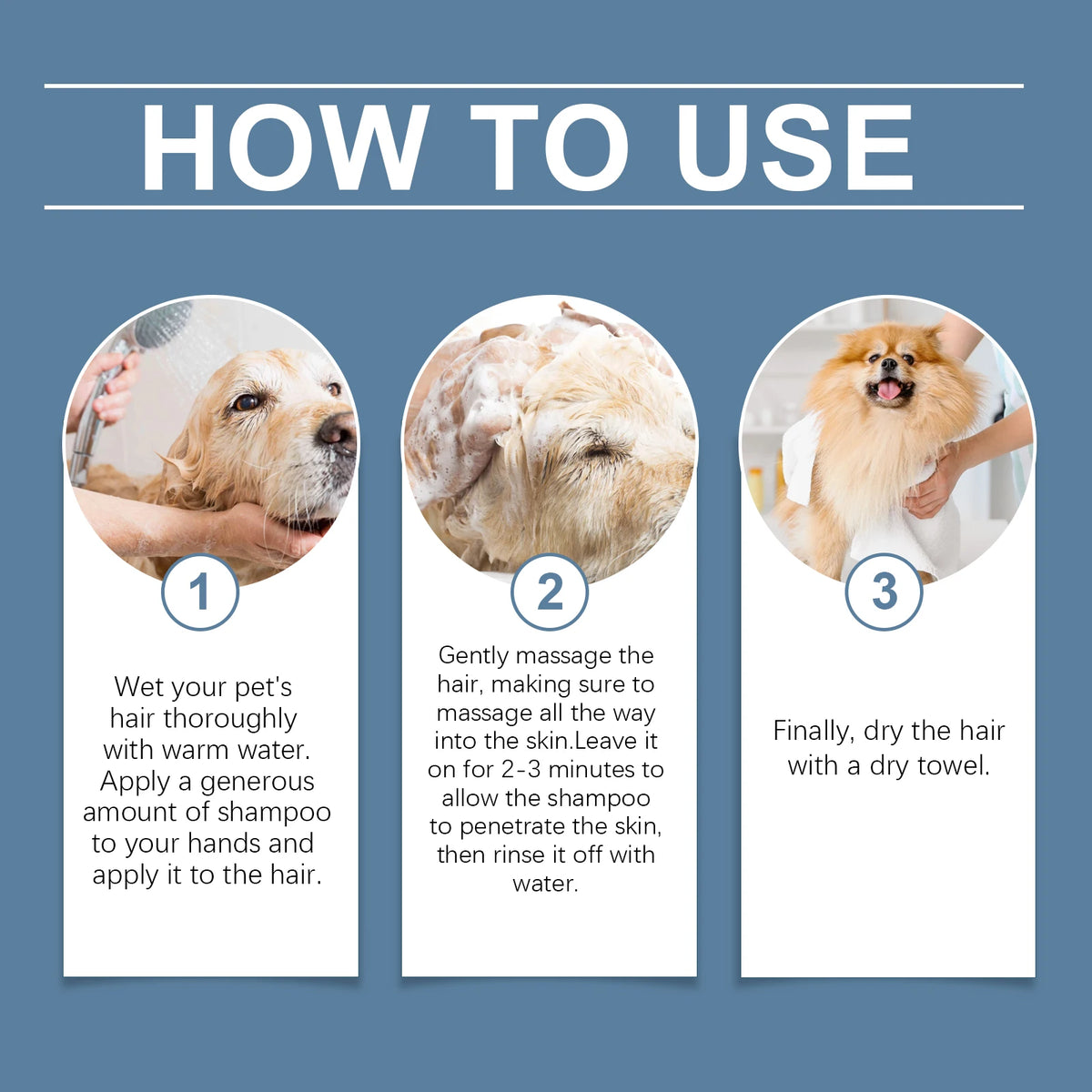 Pet Shampoo Mild Non-Irritating Anti-Mite Deodorizing Deep Cleansing Moisturizing Cats Dogs Hair Care Odor Reducing Shower Gel