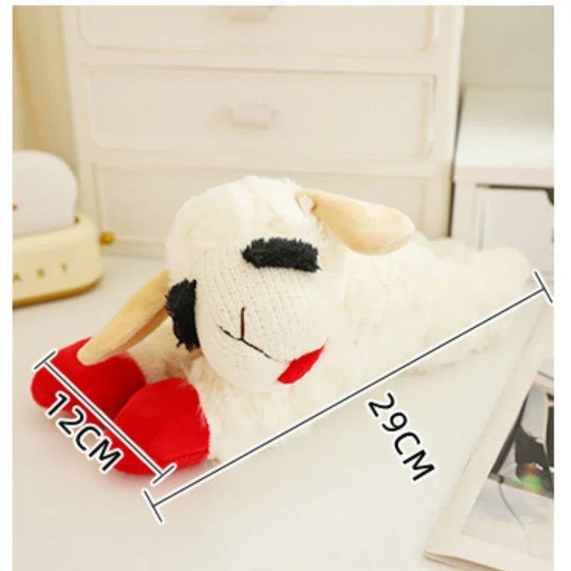 Plush Dog Toys With Squeaky Lamb Anime Lying Sheep Alpaca Plush Stuffed Interactive Toys For Dog Pet Toy Supplies