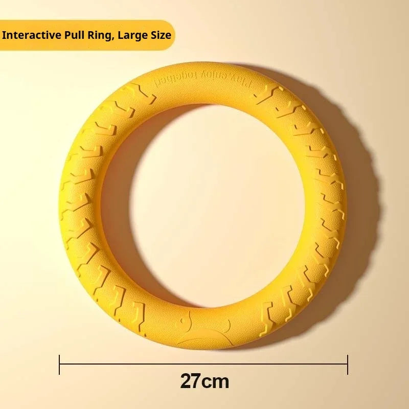 Dog Chew Ring Toy, EVA Flying Ring Disc, Durable Soft Bite‑Resistant Molar Interactive Outdoor Play Toy for Medium Large Dogs