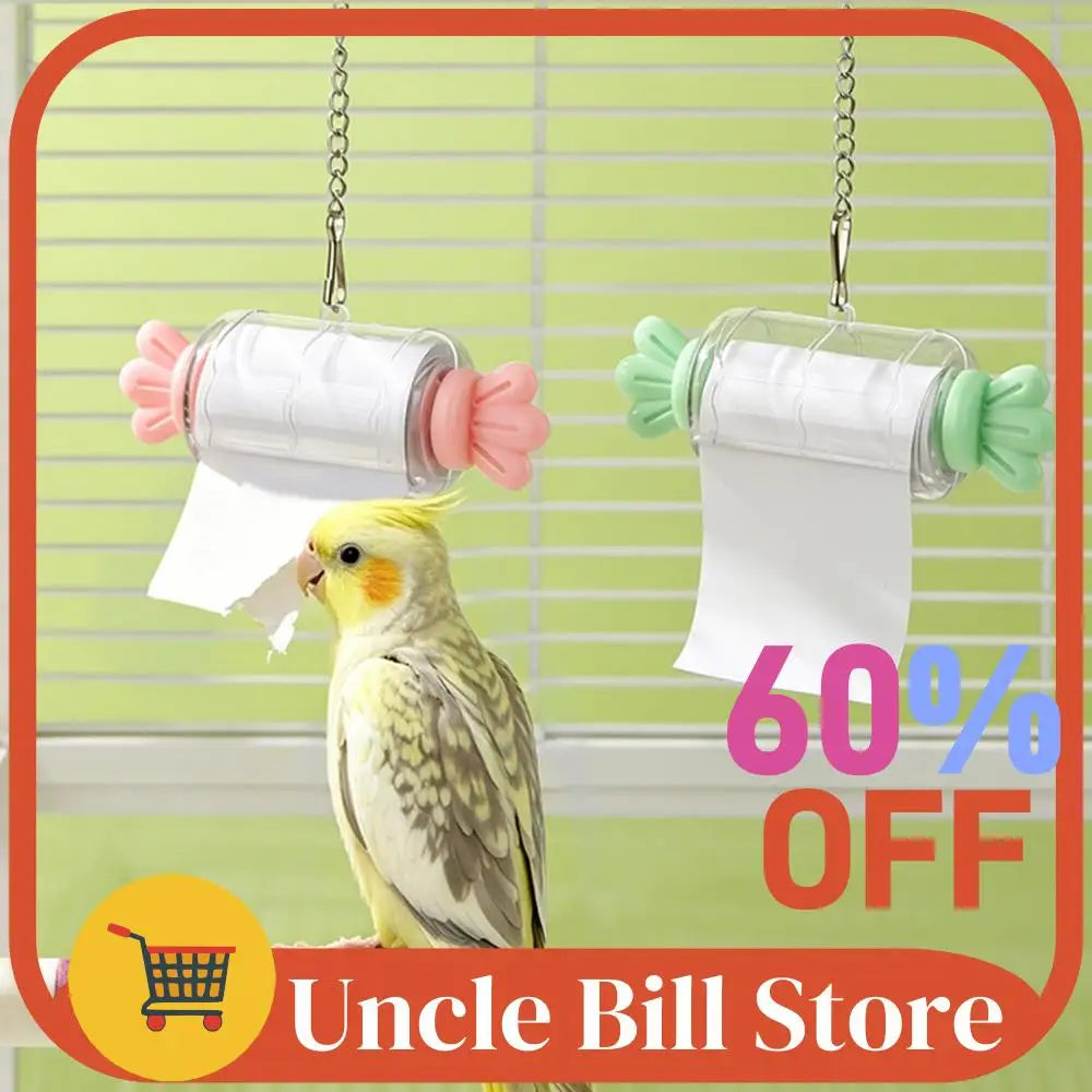 Parrot Shredding Toys Hangable Candy Shape Fun Shredder Parakeet Toys For Cage For Enrichment Play Chewing Cockatiel Conure