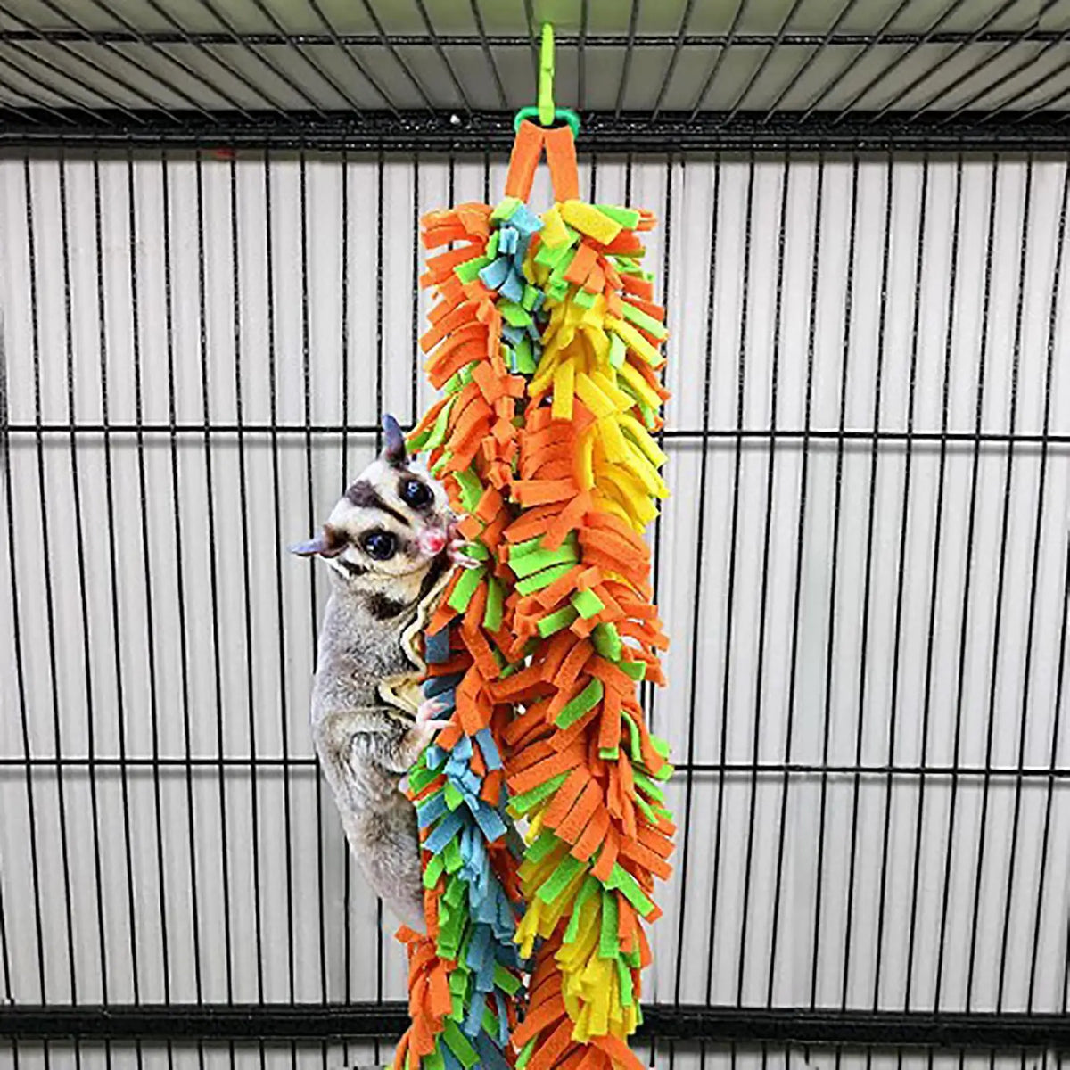Parrot Knotted Rope Chew Toy Hanging Bird Cage Accessories Multicolor Cloth Supplies for Finch Conure Cockatiel