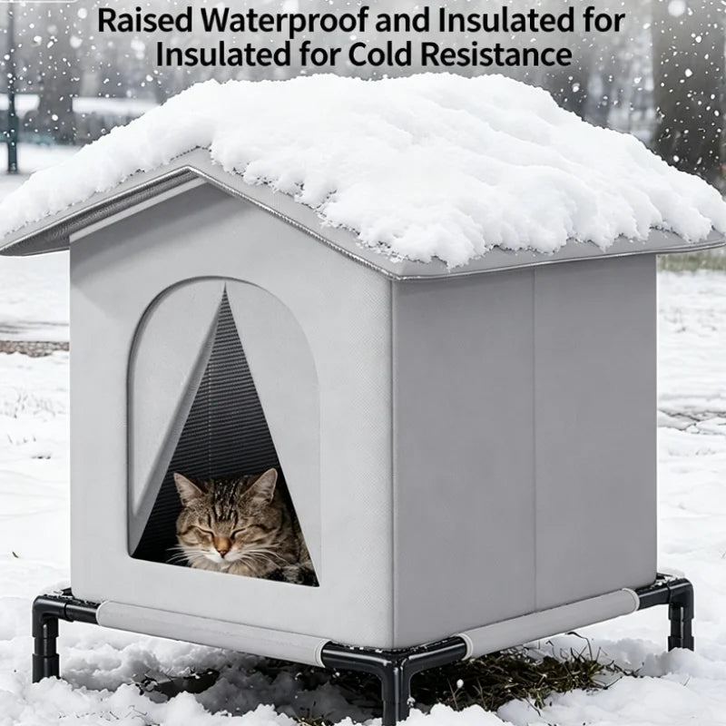 Stray Cat Dog House Waterproof Outdoor Winter Warm Pet Cave Sleeping Beds Home Foldable Washable for Small Dog Puppy Supplies
