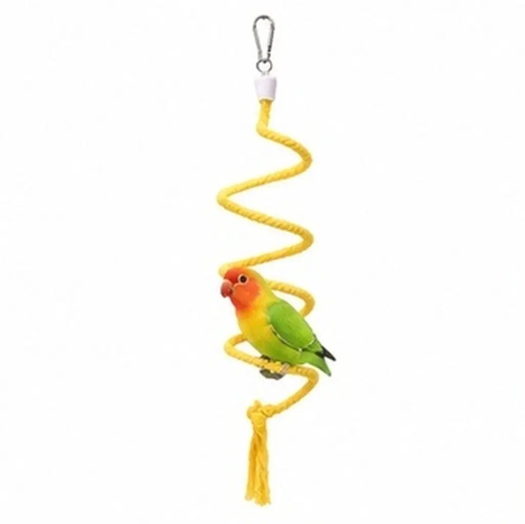 Parrot Climbing Rope Toys 3 Pack Bite Resistant Bird Swing Perch for Parakeet Conure Cockatiel Cages